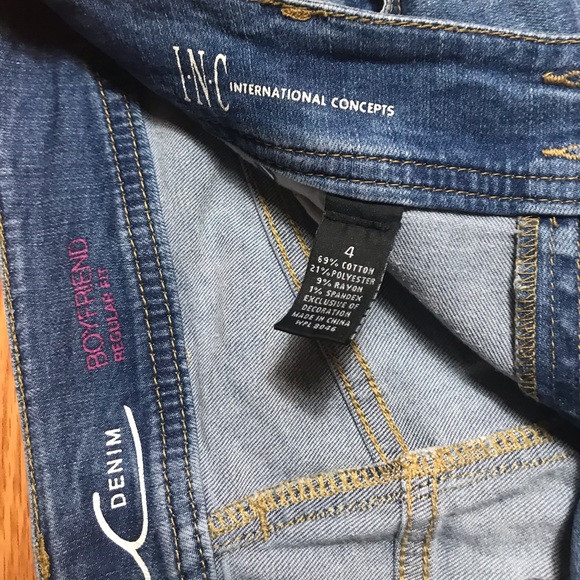 Denim INC Women’s Boyfriend Jeans Blue 💐 Flowers - Picture 5 of 7